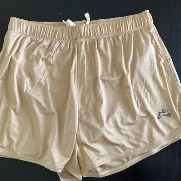 Tracksmith Gold Women's Athletic Shorts - Picture 2 of 2